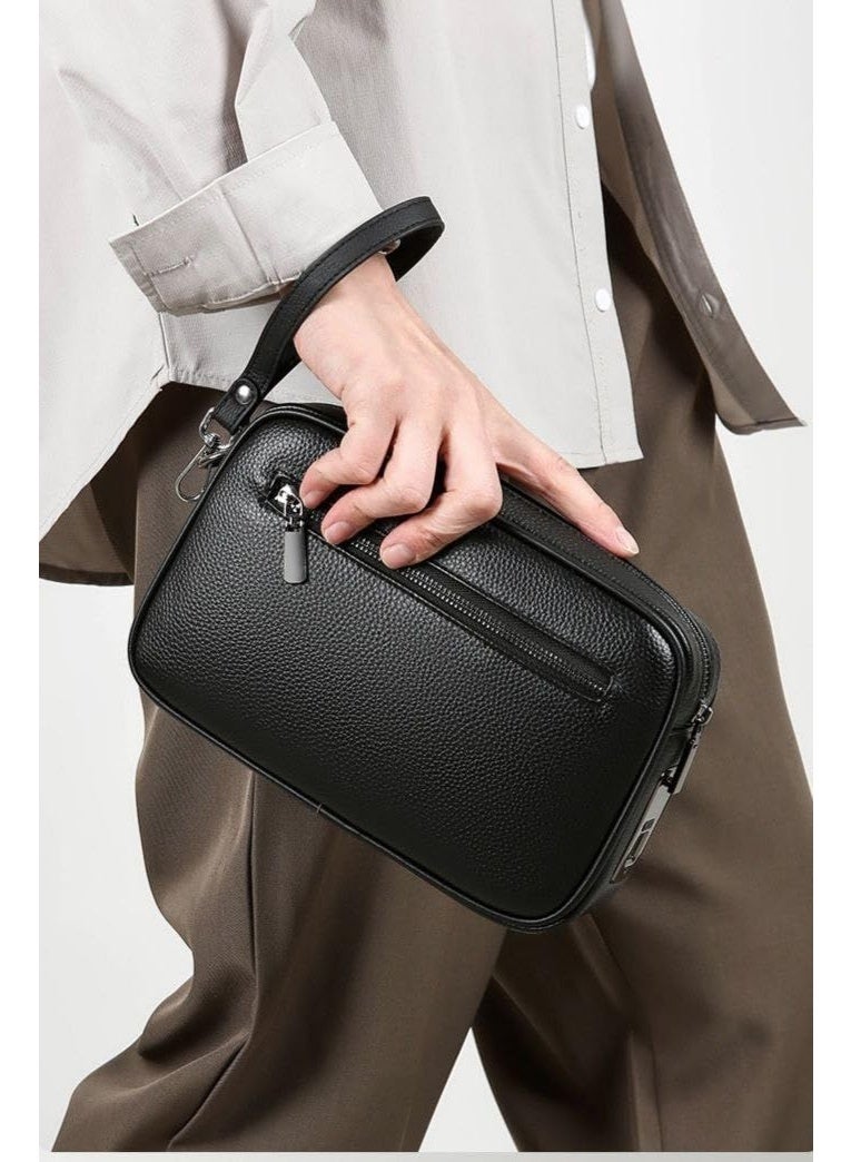 Unisex Smart Fingerprint Lock Hand bag with Anti-Theft Technology - 2-Zipper Security, 10-Fingerprint Capacity, Handle , Compatible with Smartphones/Tablets/Laptops - Image 3